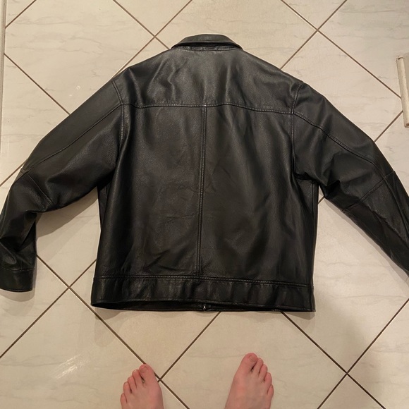 St. John’s Bay Leather Jacket - Black - Picture 3 of 4